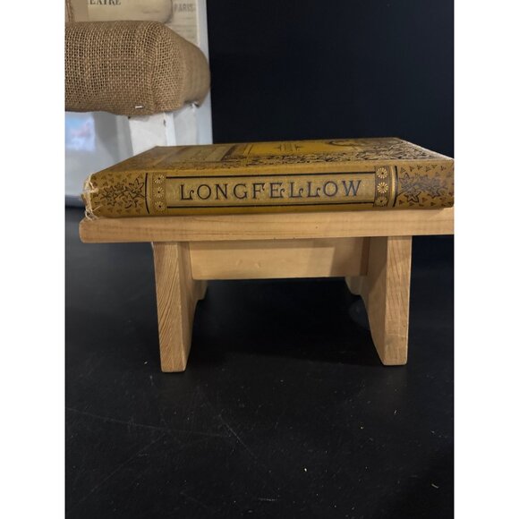 Antique 1885 Longfellow Illustrated Poetical Works Hardcover Book with Souvenir - Picture 5 of 16